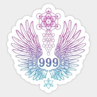 Angel Number 999 Sacred Geometry Sticker